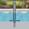 The bajamate pool adapter depicted in the baja sleeve in a pool
