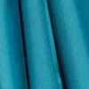 Close-up of a BajaMate Umbrella with a 2" silver aluminum pole and UV-resistant fabric in vibrant blue, showcasing its heavy-duty stainless steel crank mechanism and integrated 20-watt solar panel with a micro USB charging port for poolside use. The Teal umbrella