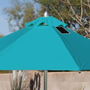 BAJAMATE 10' OR 12' Aluminum Outdoor Pool or Patio Umbrellas with Phone Solar Charging Power
